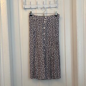 Faithfull the Brand x Anthropologie Daisy Floral Midi Skirt in Light Purple